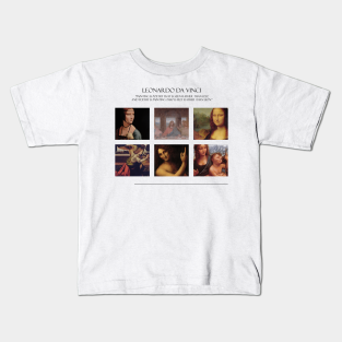 Leonardo Da Vinci Kids T-Shirt - Leonardo da Vinci Famous Paintings by Laevs